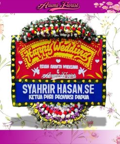 Bunga Papan Happy Wedding 15