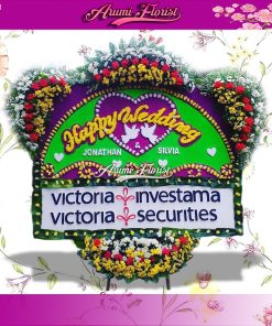 Bunga Papan Happy Wedding 25