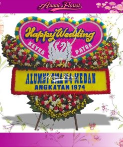 Bunga Papan Happy Wedding 05