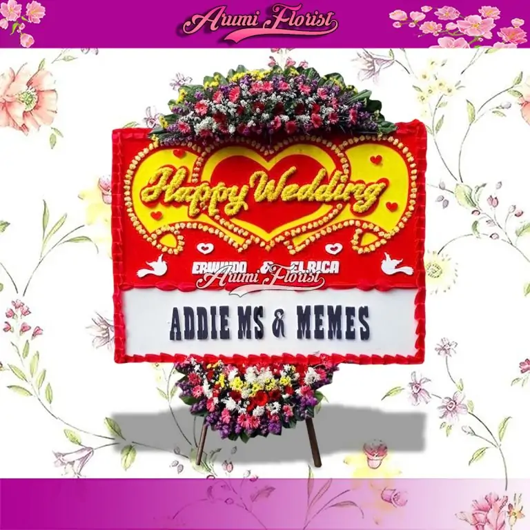 Bunga Papan Happy Wedding 27