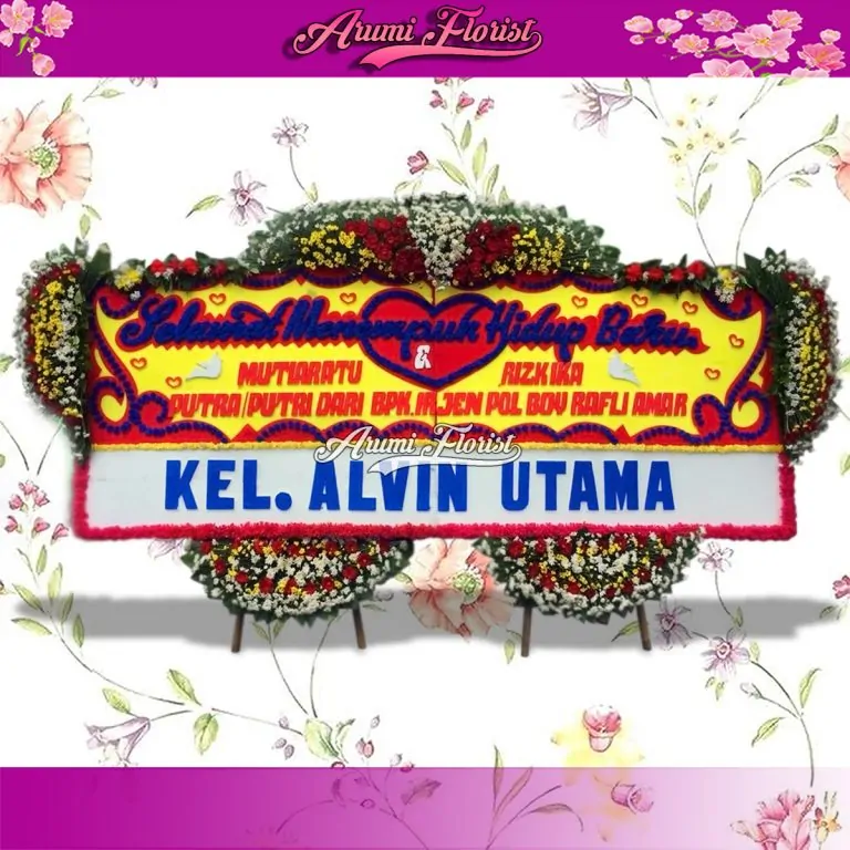 Bunga Papan Happy Wedding 28